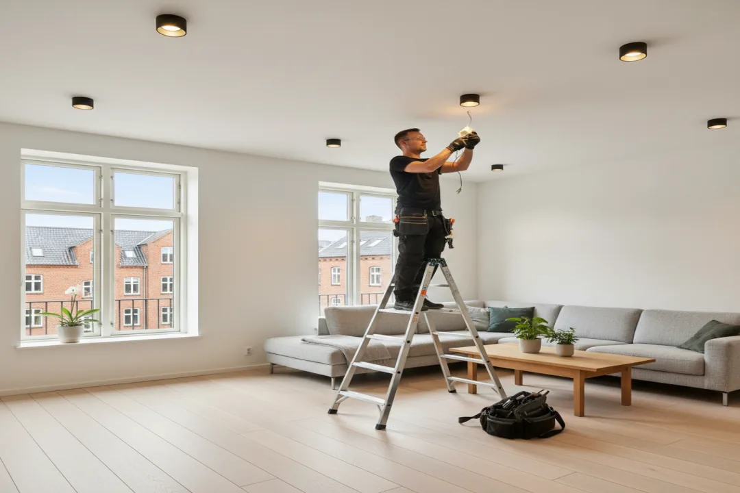 Belysning & lampemontering i Amagerbro